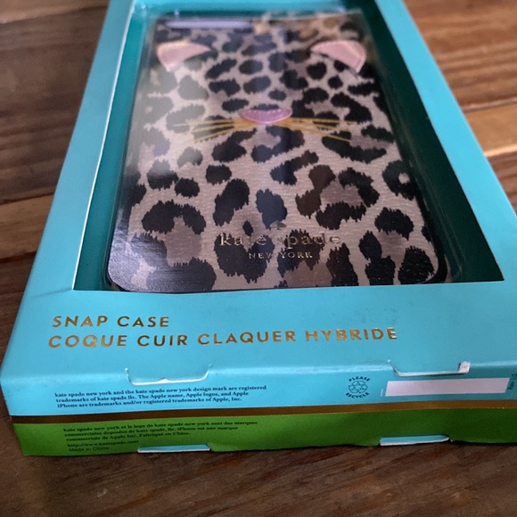 Kate Spade Leopard Print Kitty Cat IPhone 8 Plus - IPhone 7 Plus Snap Case - Picture 8 of 16